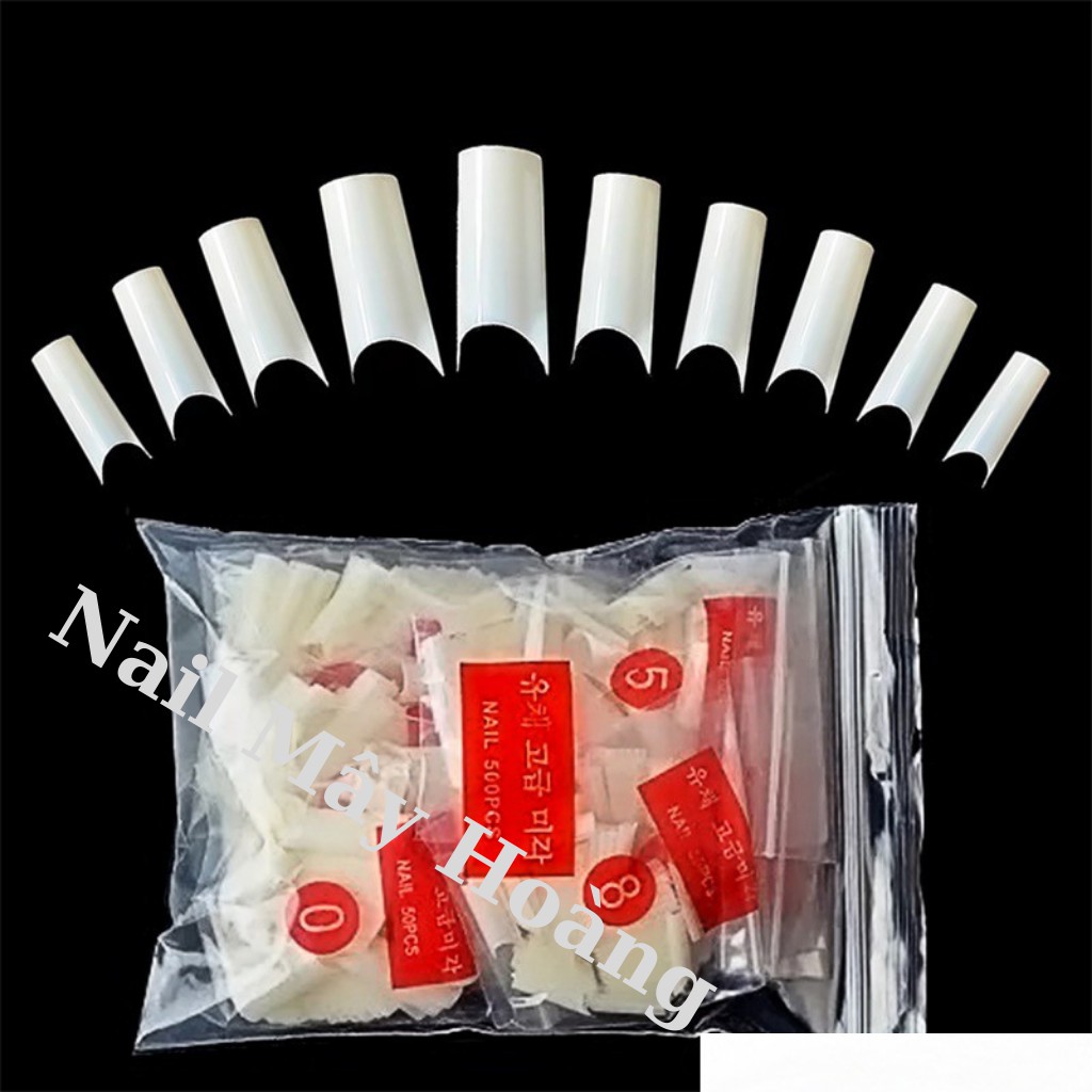 Móng Nối Trúc, móng típ ống tre ( bịch 600 móng)