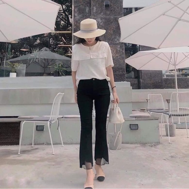 Quần loe ren xịn sò co giãn