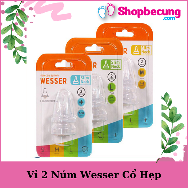 [HCM][Lấy mã giảm thêm 30%]Vỉ 2 Núm Wesser Cổ Hẹp