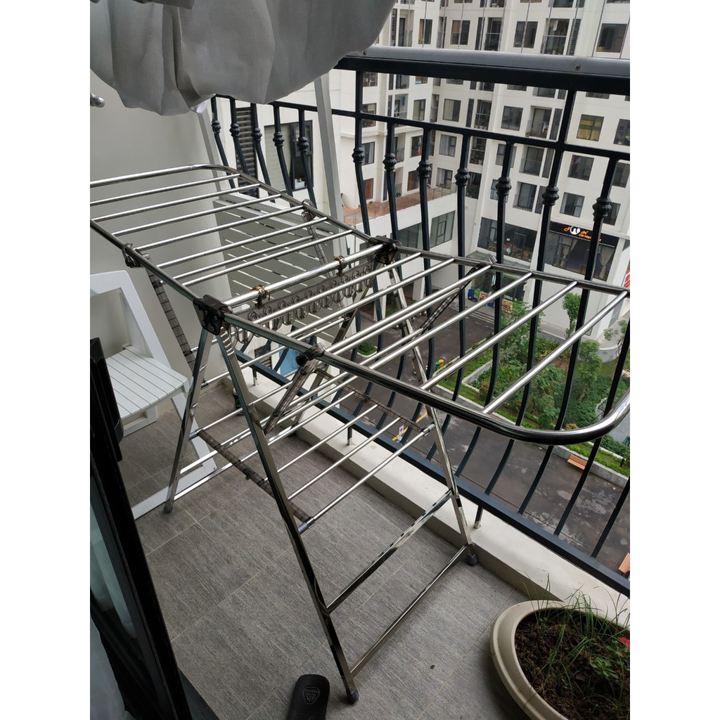 Giàn phơi thông minh để sàn inox Wellex Hàn Quốc CPM