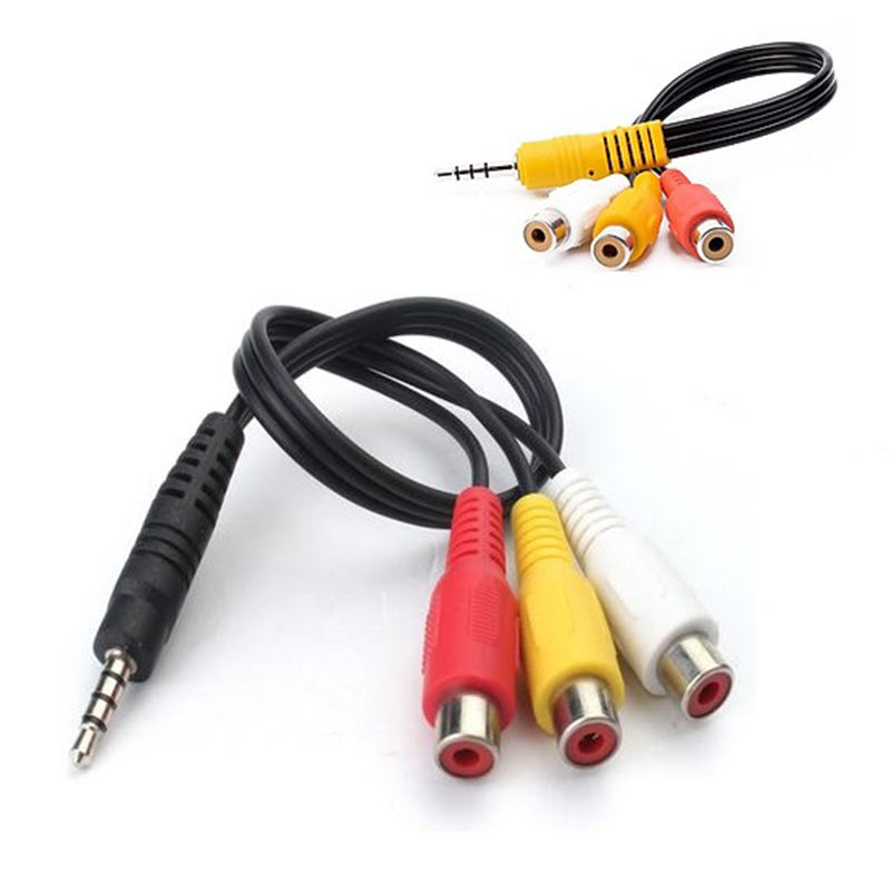 Cáp chuyển từ cổng 3.5mm sang AV hoa sen