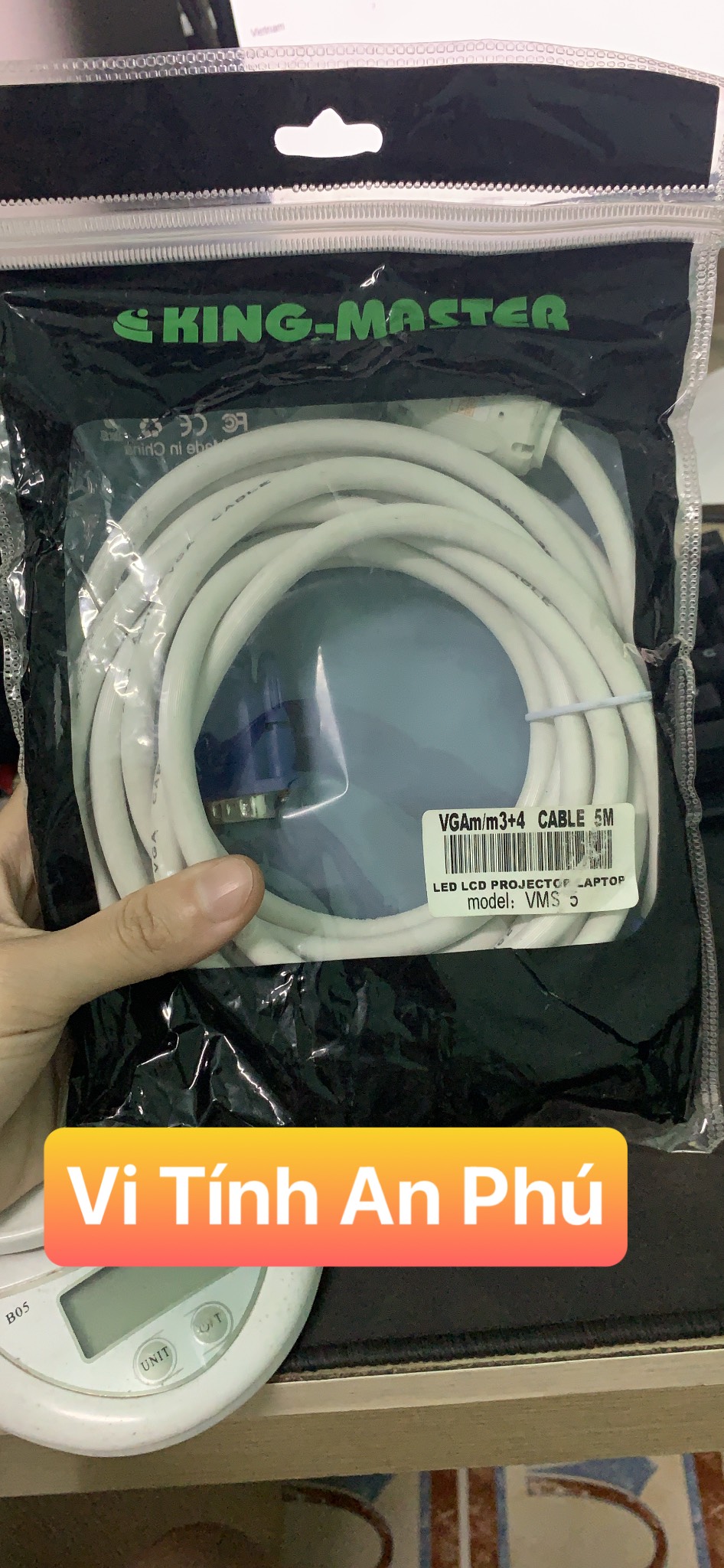 CÁP VGA LCD KINGMASTER KM 3+4  5M VMS5