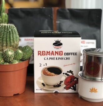 RomanoCoffee Cà phê Linh Chi 2in1 (Hộp 10 gói)