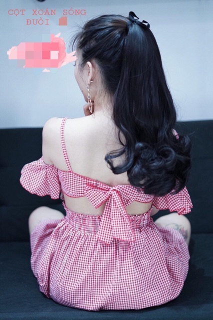 Tóc Giả Cột Xoăn 45Cm 💕🎀🎀💕 Tóc Cột Xoăn 128