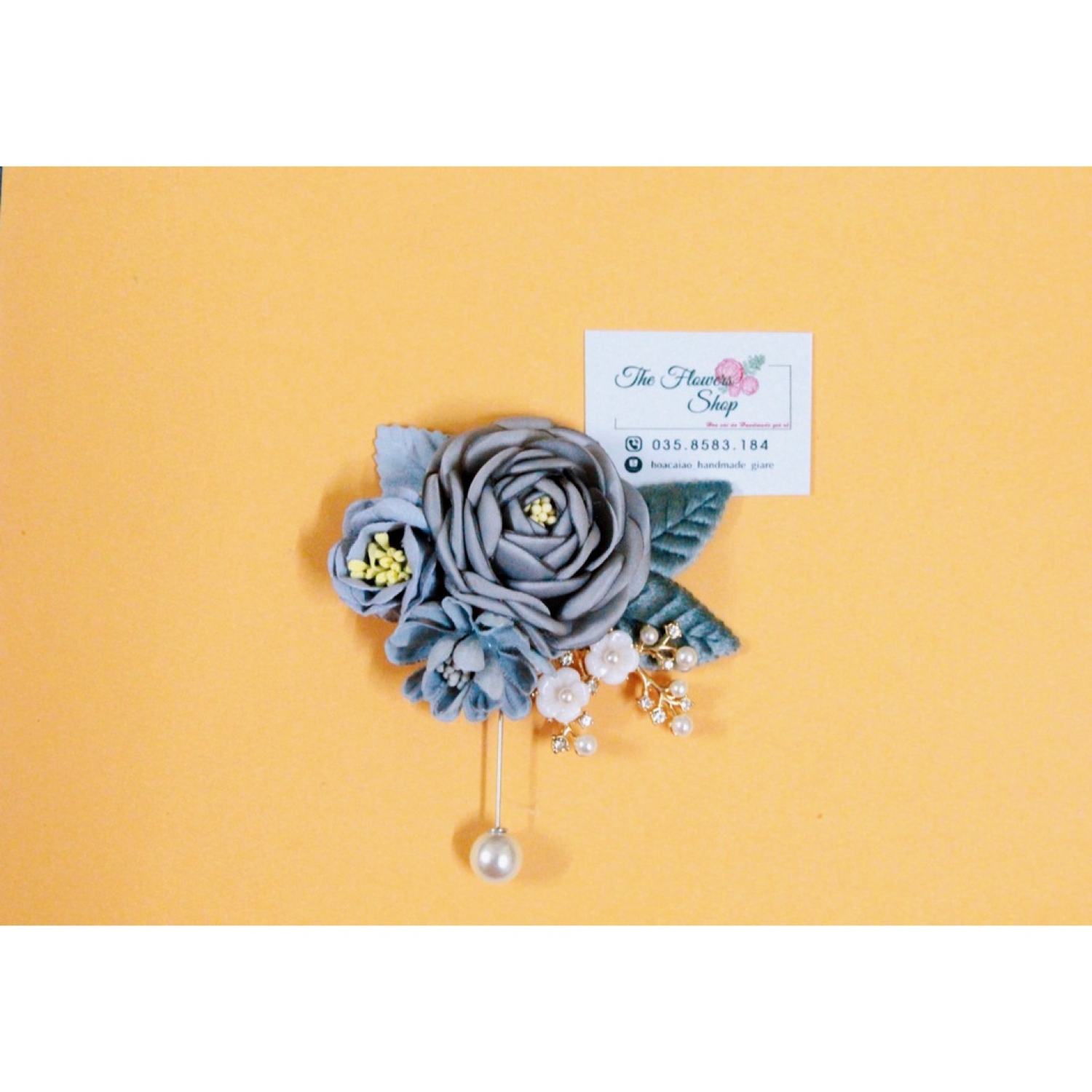Hoa cài áo hoa hồng chùm- hoa cài áo handmade đẹp rẻ