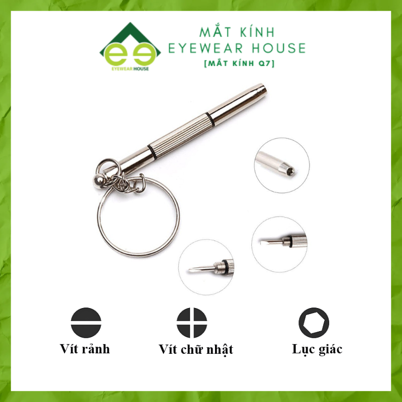 [Kèm ve vít] Móc Vít Chìa Khóa Sửa Gọng Kính