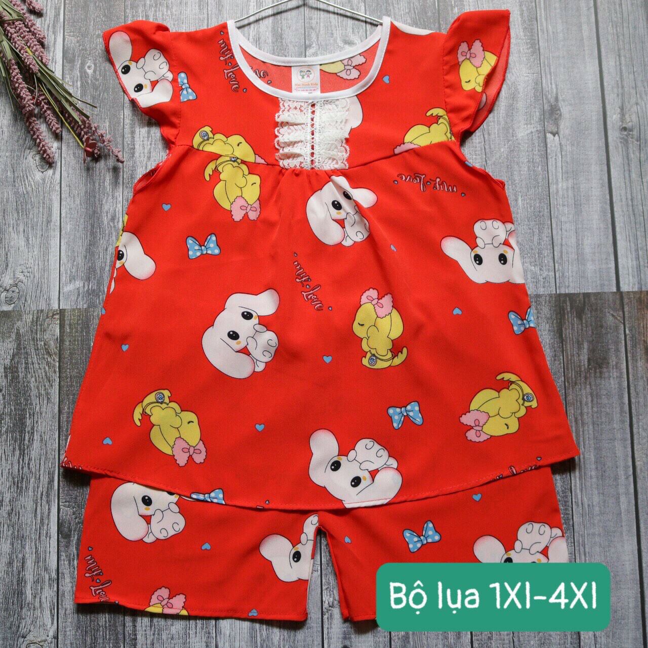 Bộ lụa lớn bé gái