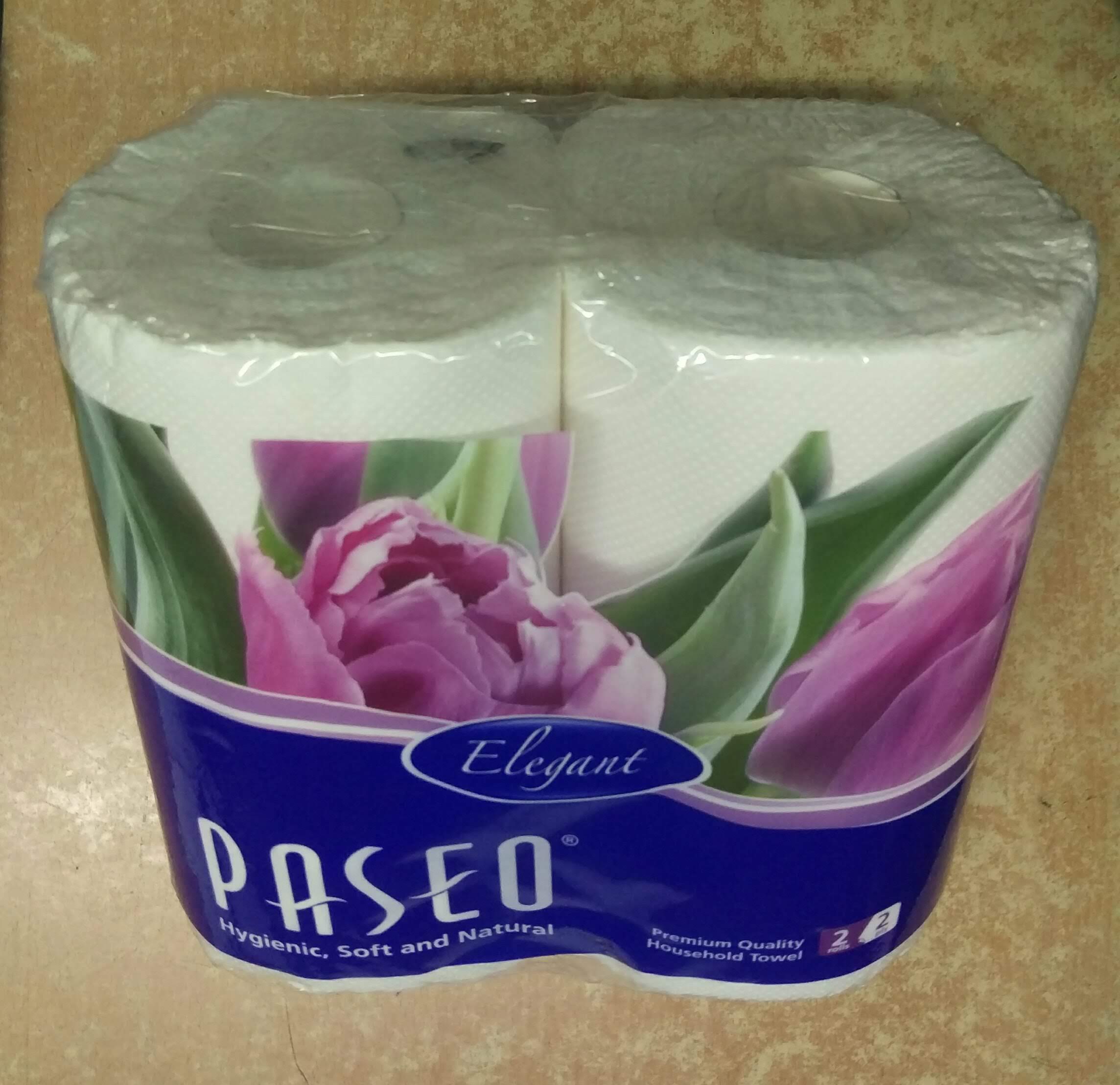 Khăn giấy bếp Paseo 2 cuộn trơn