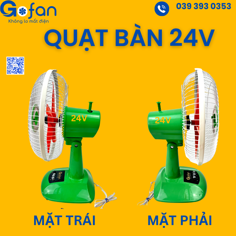 QUẠT BÀN B3 KẸP BÌNH ẮC QUY DC 12V/24V