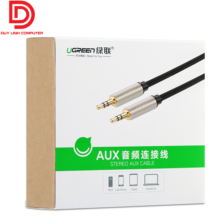 Cáp Audio 3.5mm Aux dài 3m chính hãng - Ugreen 40782