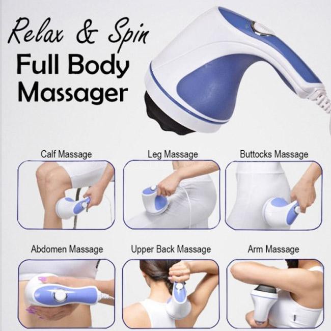 [HCM]Máy Masage Cầm Tay Relax & Tone 5 Đầu Máy Massage Toàn Thân Đa Chức Năng Mát xa cầm tay loại xịn Máy đánh mỡ bụng Đánh tan mỡ thừa cho vóc dáng đẹp