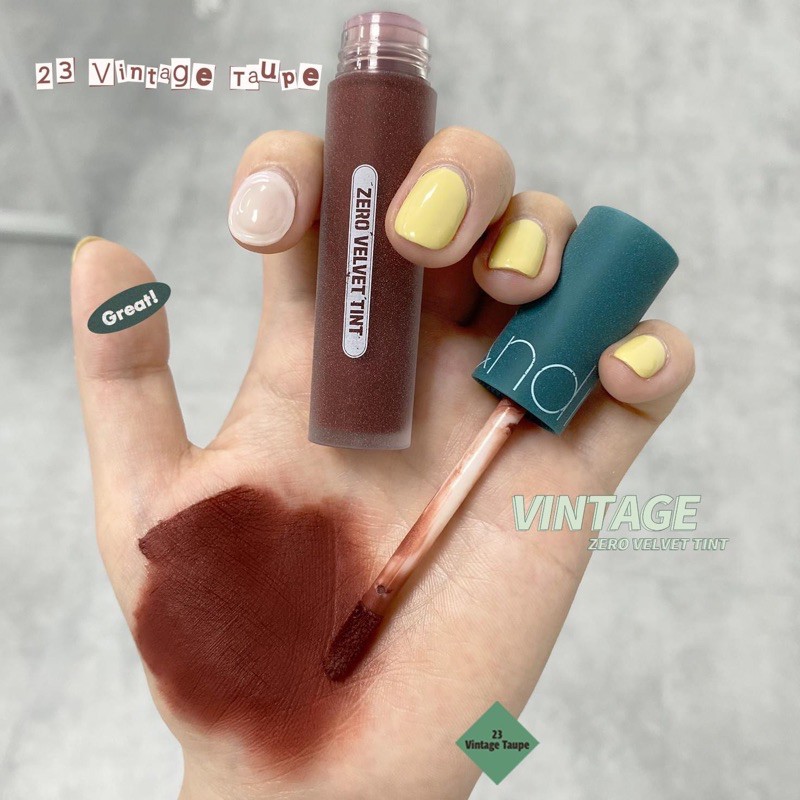 [Màu 22-30]Son kem Romand Zero Velvet Tint