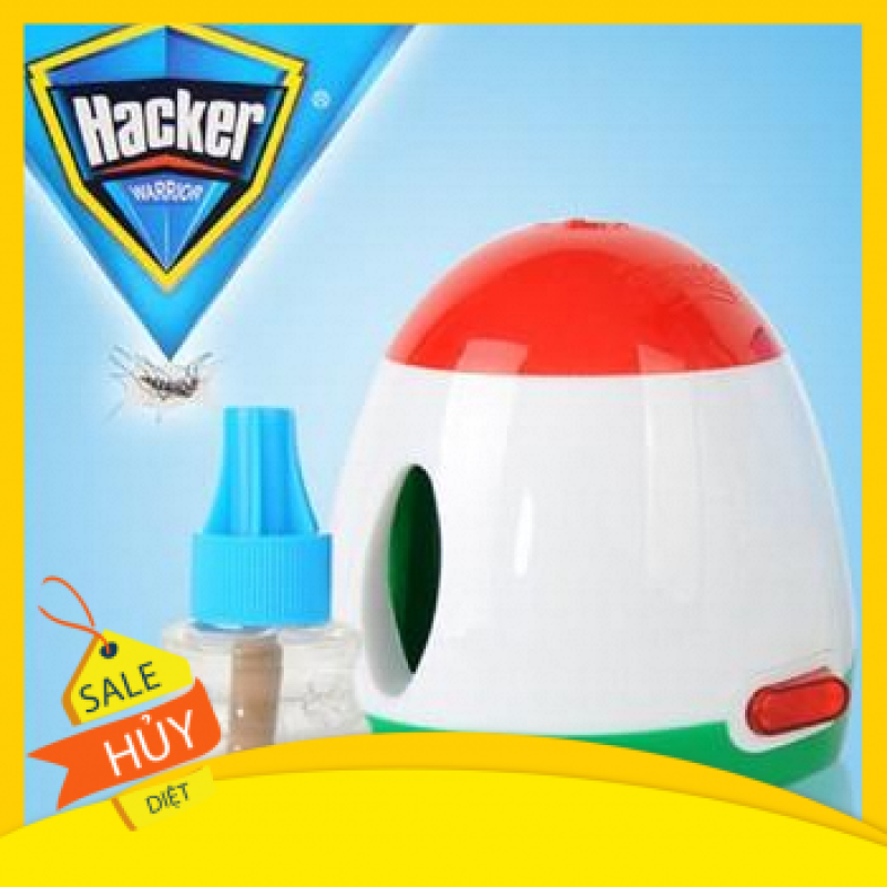 Máy đuổi muỗi xông tinh dầu Hacker kèm chai tinh dầu