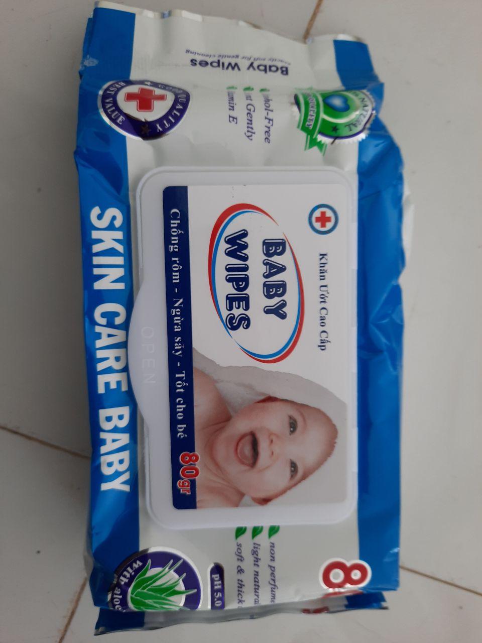 [ĐƠN 49K FREESHIP 15K]combo 5 bịch  Khăn Giấy Ướt Baby Wipes