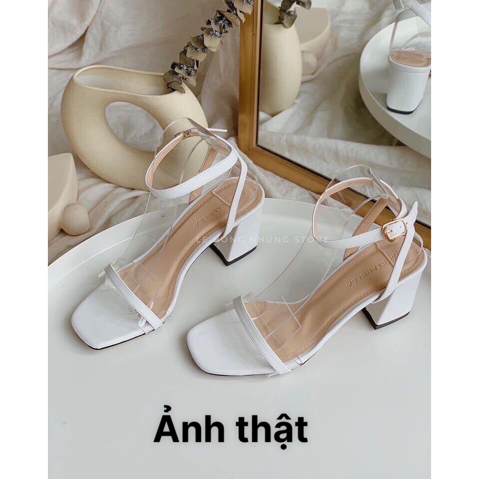 Sandal gót vuông 5p quay trong kiểu mới