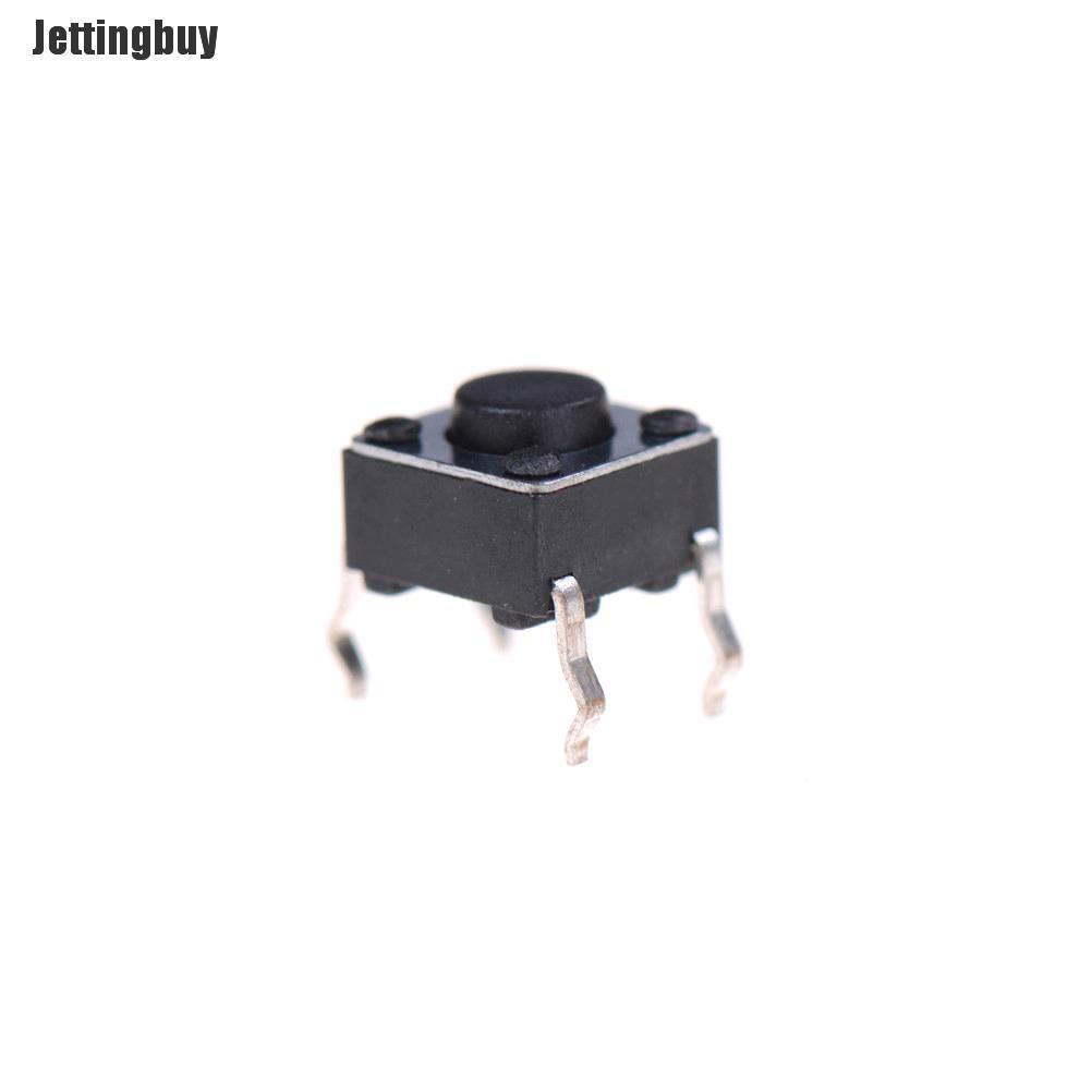Jettingbuy 100Pcs 6x6x4.5mm Panel PCB Momentary Tactile Tact Push Button Switch