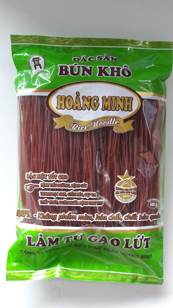 Bún khô làm từ Gạo Lứt Hoàng Minh