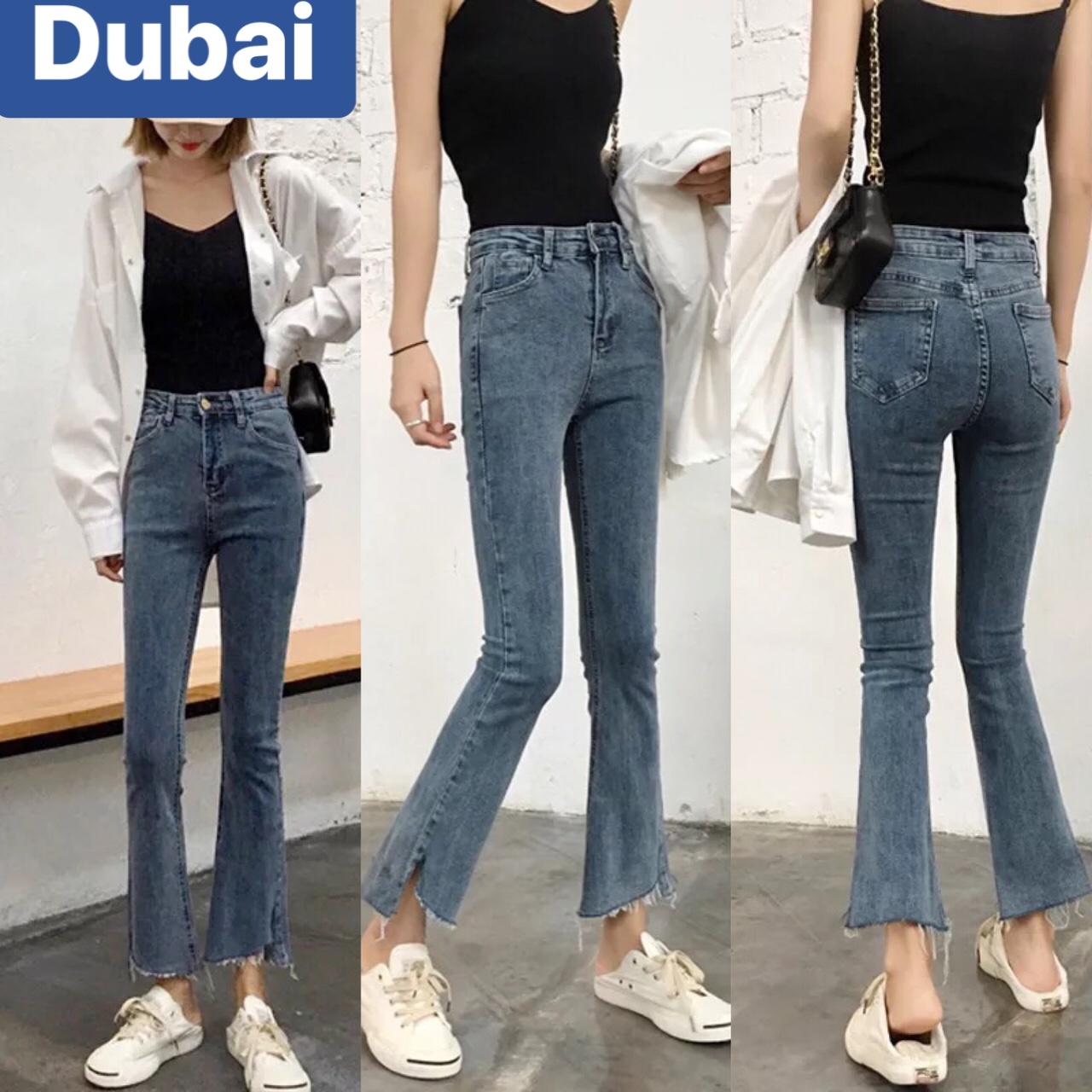 QUẦN JEAN NỮ ỐNG BASS LOE LƯNG CAO NÂNG MÔNG TREND HOT NHẤT DB-532 HOT TREND 2023 CAO CẤP - DUBAI FASHION