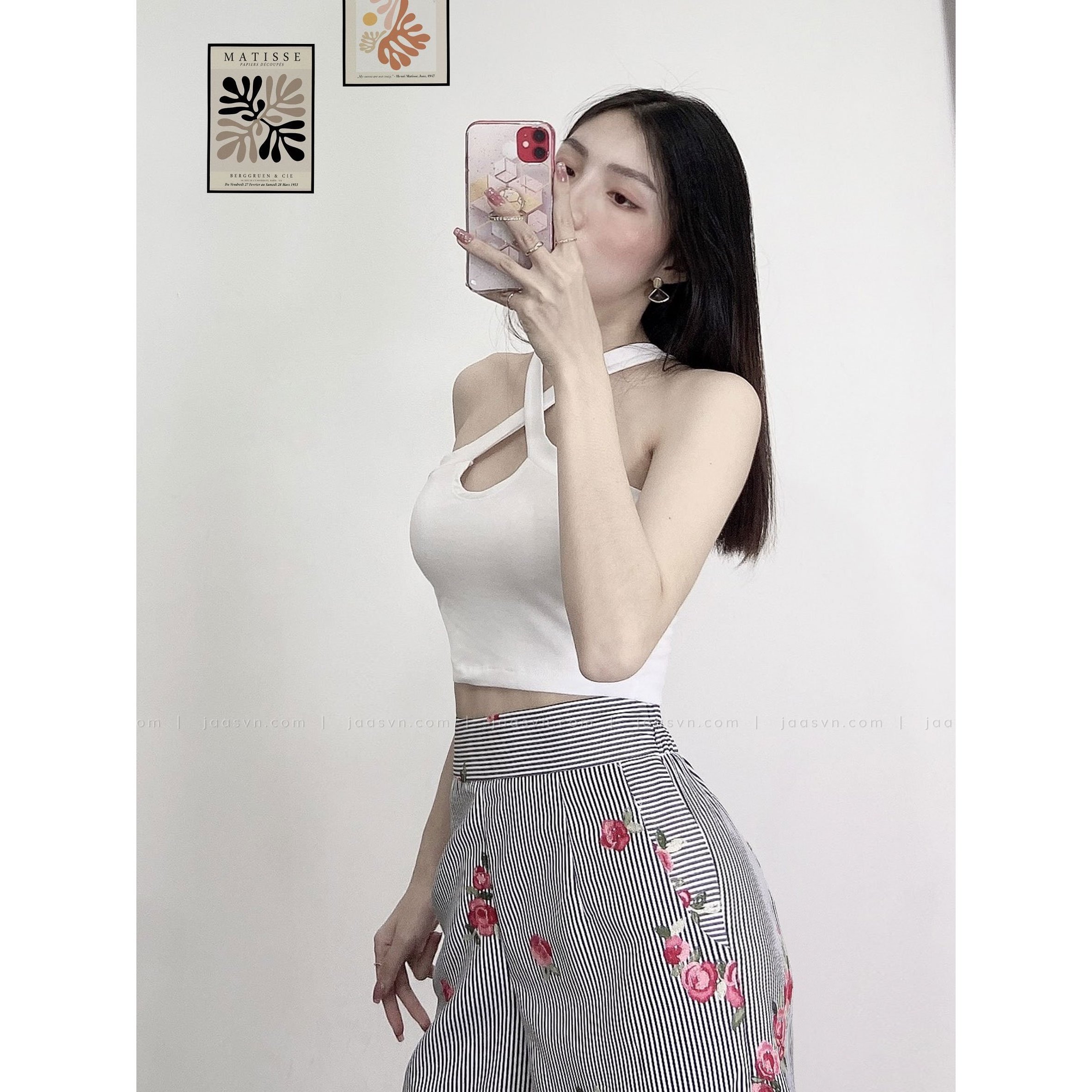 [HCM]Áo croptop hai dây chéo ngực