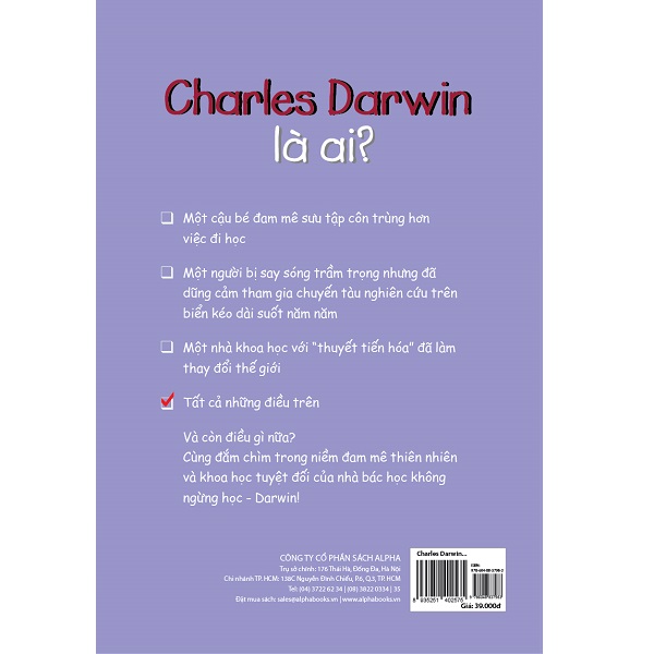 Sách - Who Was: Charles Darwin Là Ai? 39k