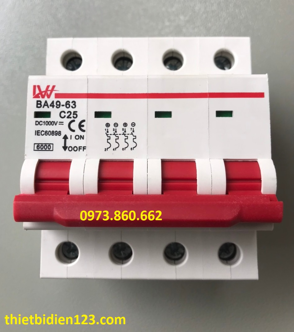 Aptomat DC 2P 4P 1000V - CB DC 1000V