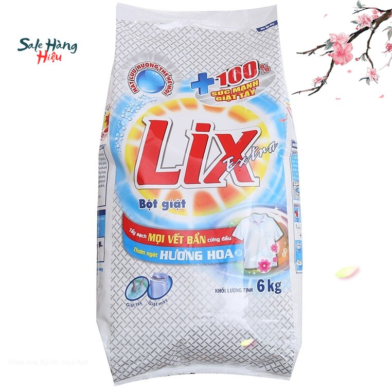 Bột giặt LIX 5.5kg Hương Chanh