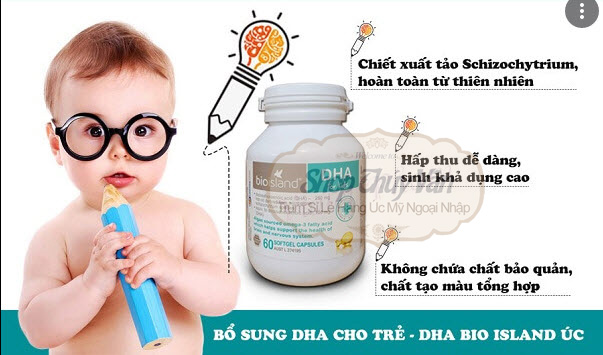 Bioisland DHA For Kids [Viên uống DHA cho trẻ, hàng Úc ,60 viên]