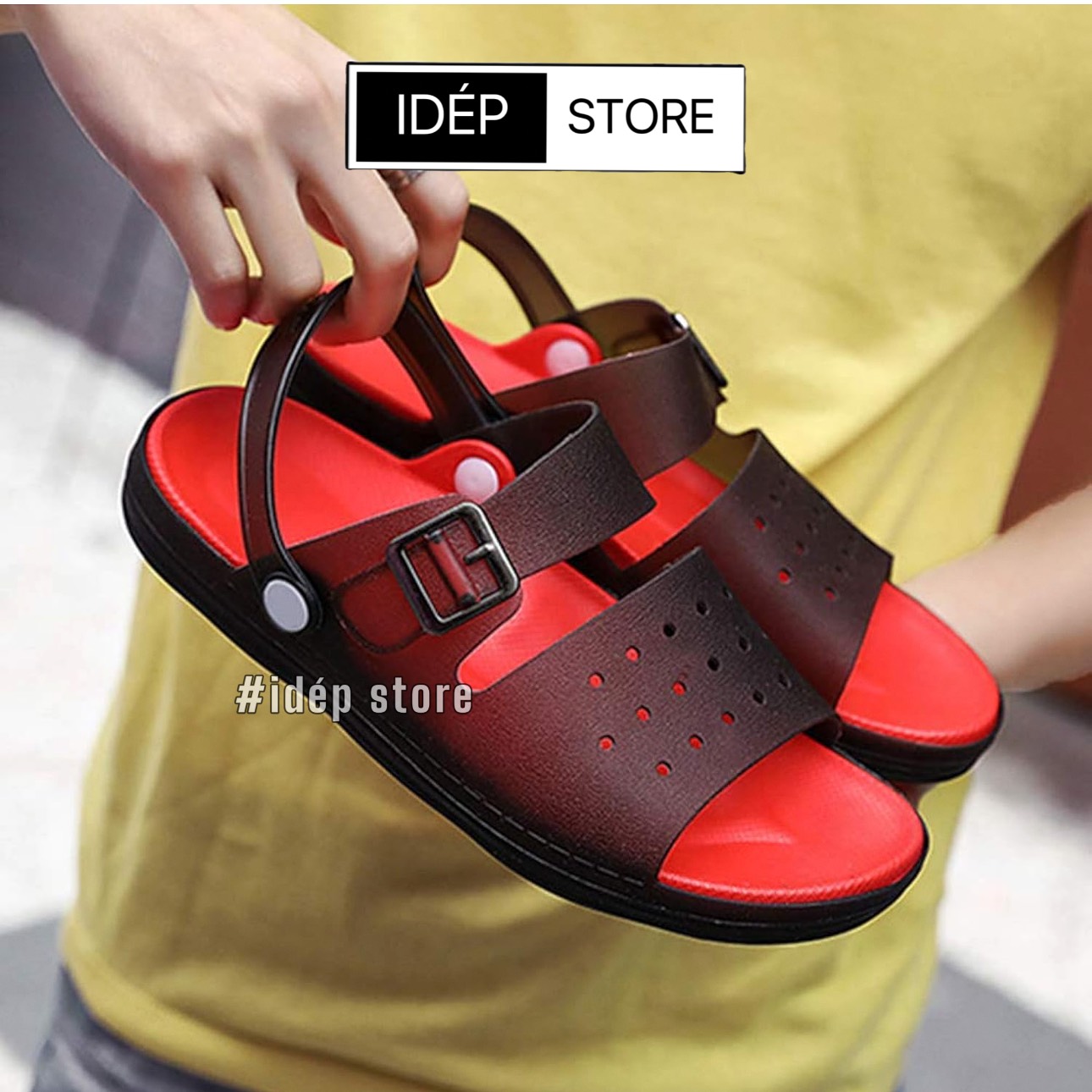 Dép Sục Cross SL009, Giày Sandal Bít Mũi Nam Nhựa EVA Mền Siêu Nhẹ Êm Chân Chống Nước Thích Hợp Đi Mưa, Đi Biển Cao Cấp