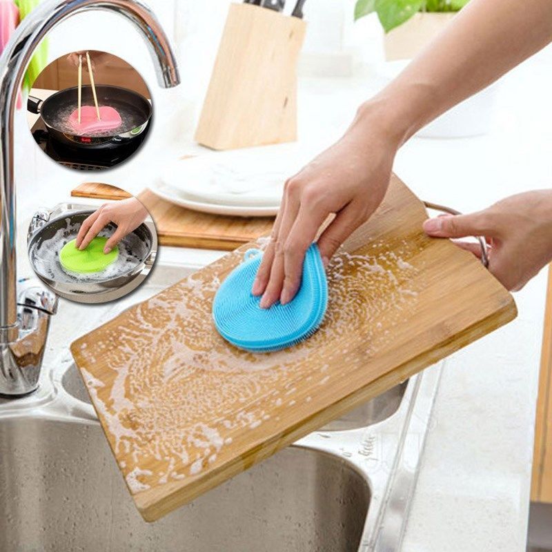 Miếng Rửa Chén Bát Silicon Siêu Sạch