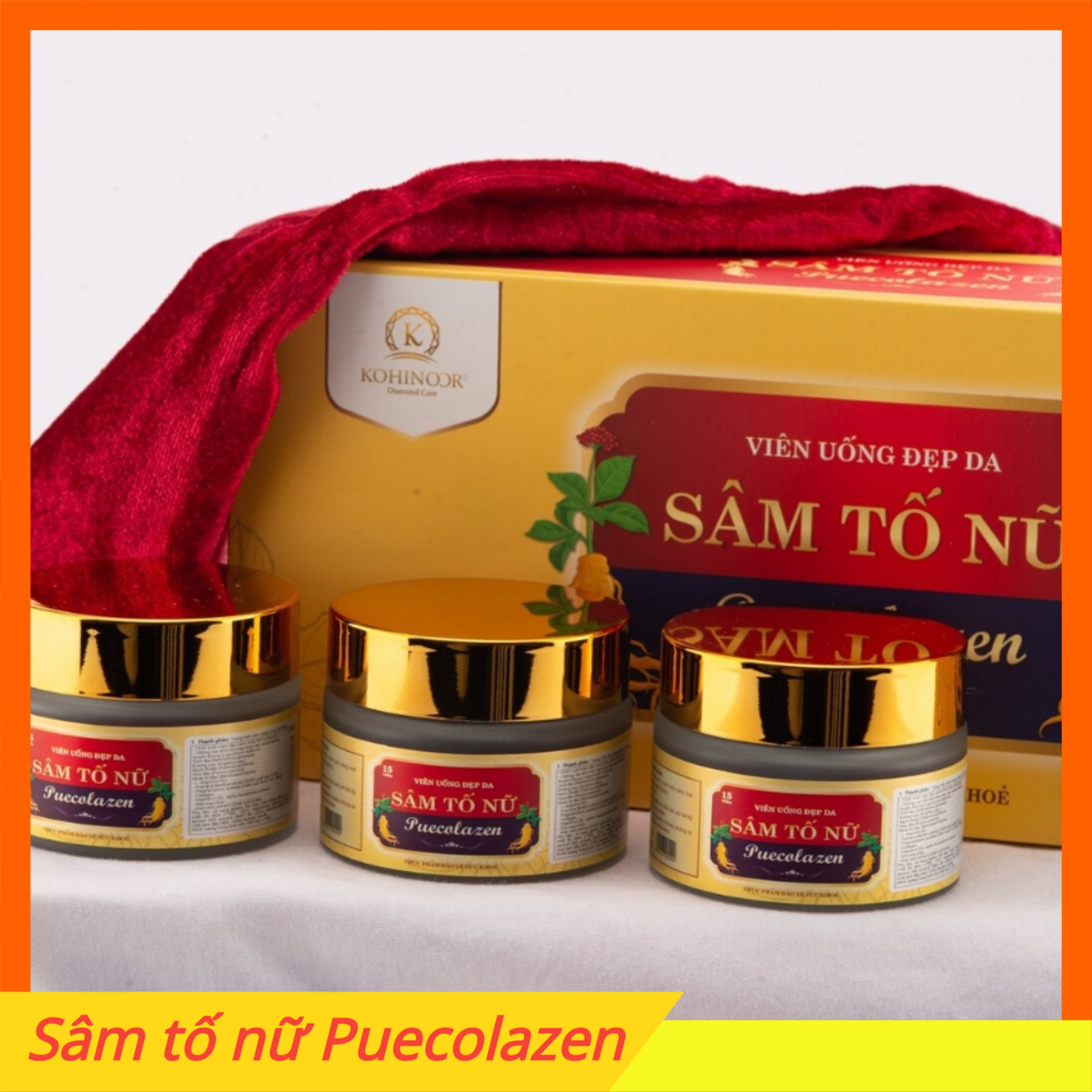 [HCM]Sâm tố nữ Puecolazen Kohinoor STN cân bằng nội tiết tố sinh lý khỏe mạnh đẹp dáng đẹp da - Chính hãng- MITA