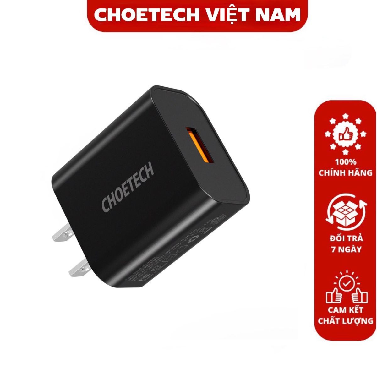 Củ sạc 18w cổng USB A Choetech Q5003 (Hàng chính hãng)