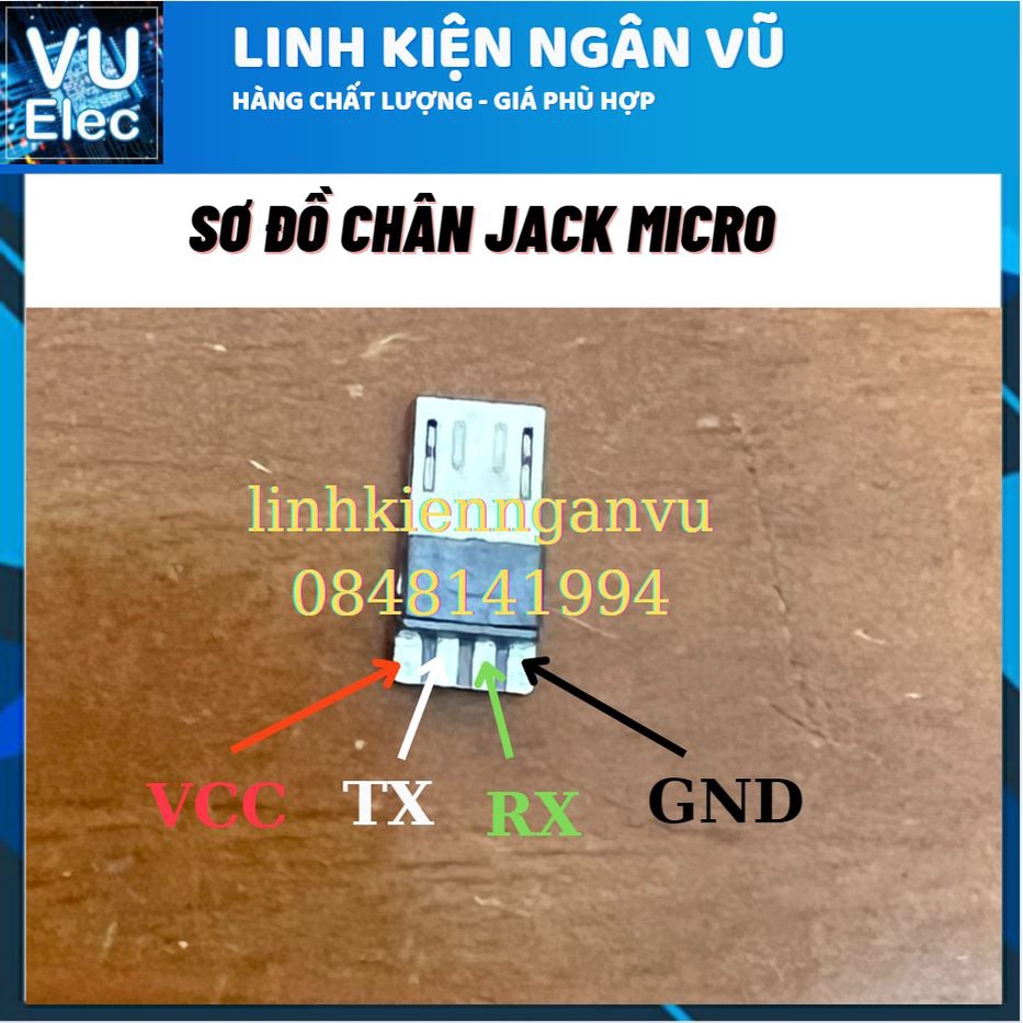 Đầu Jack MicroUSB Đực