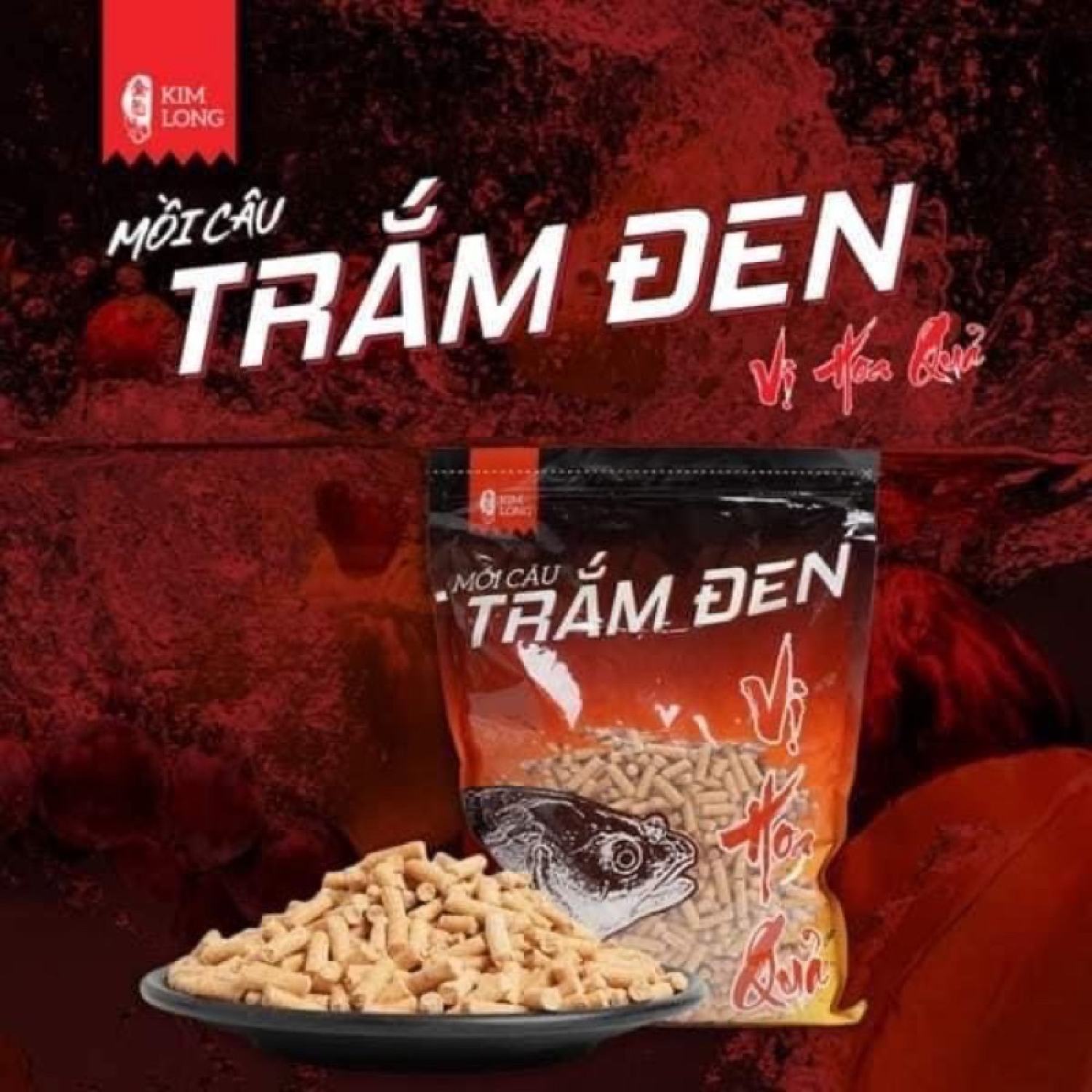 Mồi câu cá , hạt xả trắm đen Kim Long vị kem