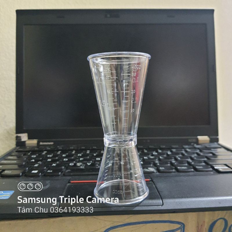 Ly đong 2 đầu Zigger pha chế nhựa hàng đẹp