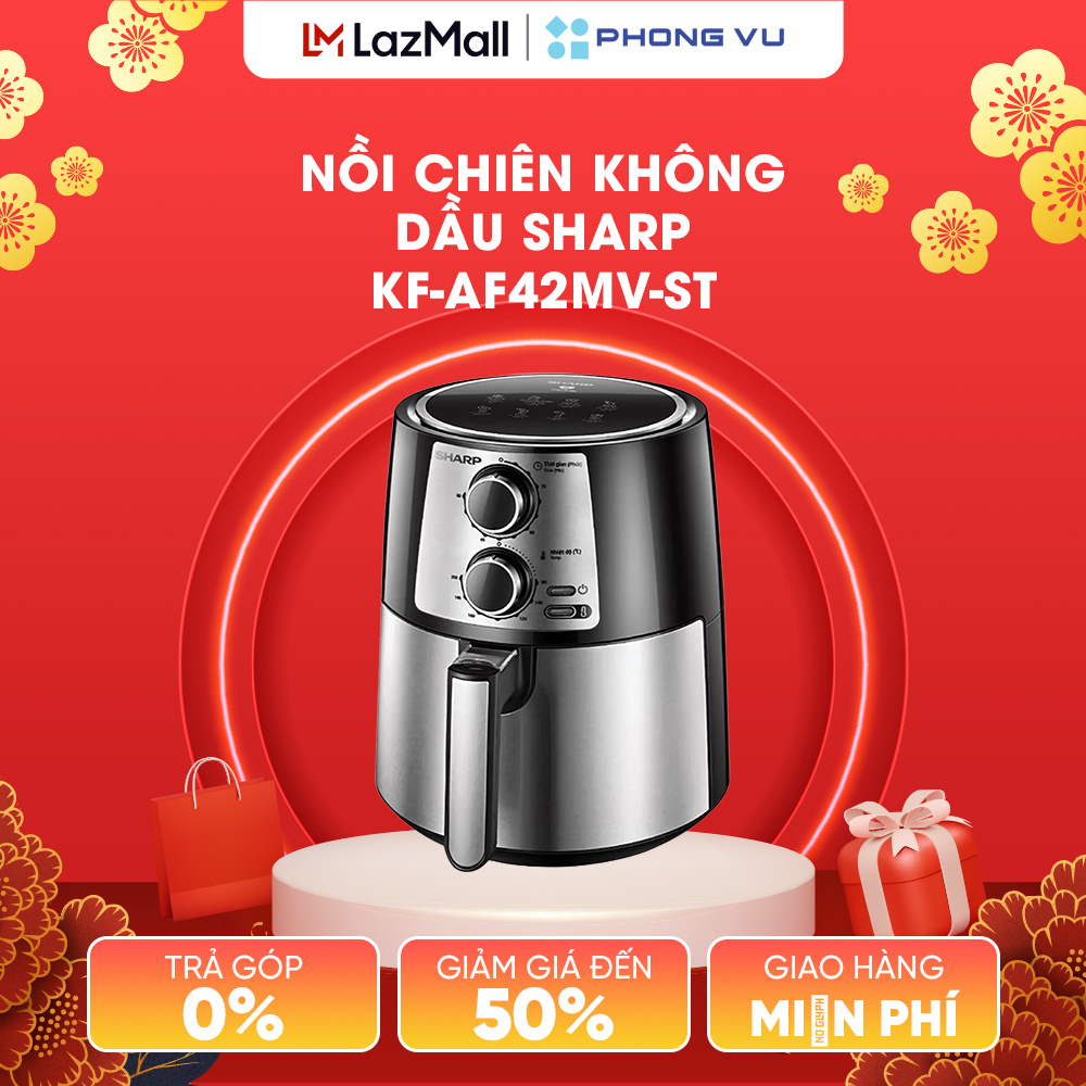 Nồi air dầu sharp kf-af42mv-st - Warranty 12 months