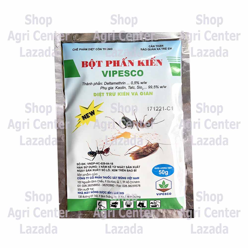 Bột phấn kiến vipesco – chế phẩm diệt trừ kiến và gián