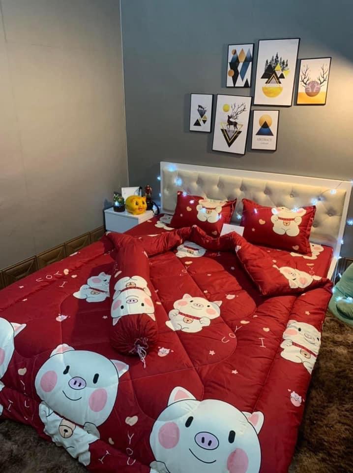 Chăn phao siêu nhẹ cực ấm 1m8x2m mẫu doremon ôm đàn
