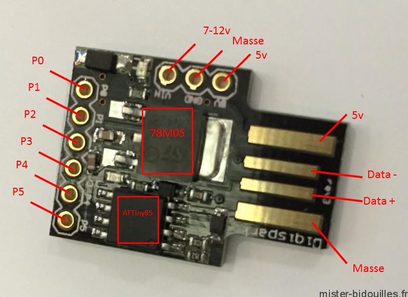 Mạch Arduino ATTiny85 USB Digispark