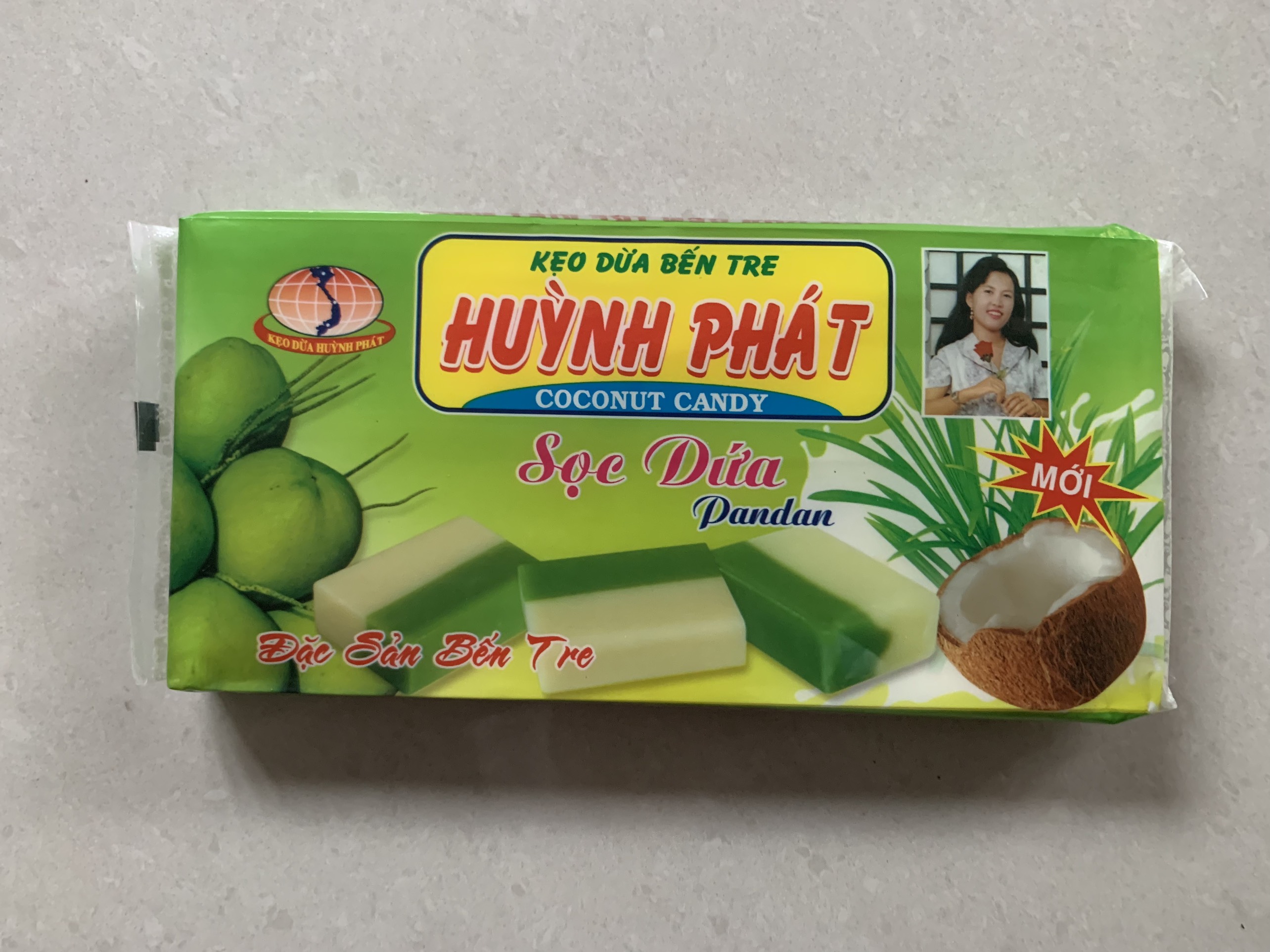 1 Bịch Kẹo Dừa Bến Tre (Vị Dứa ) - Đặc sản Bến Tre