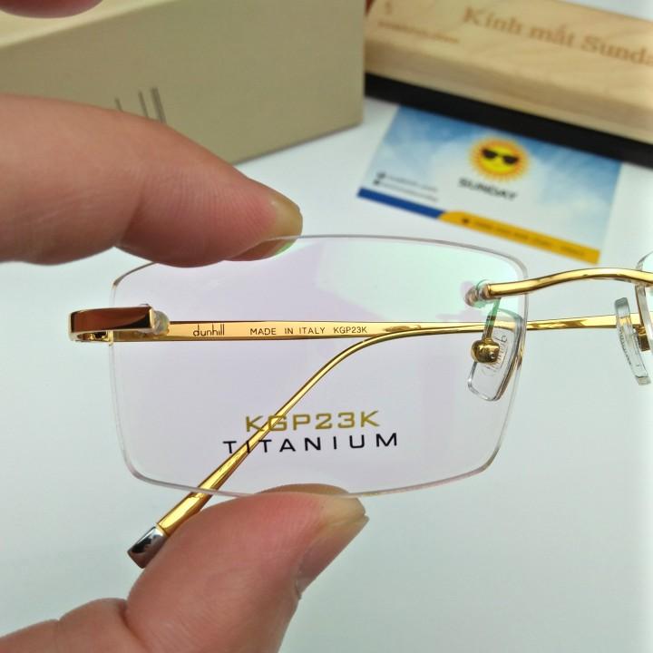 Gọng kính cận titanium mạ vàng duhil TT16