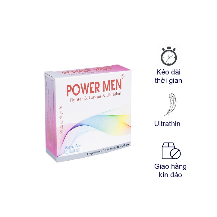 Bcs size 49mm kéo dài thời gian power men tighter longer ultrathin h3 - hàng chính hãng 100% - che tên sản phẩm