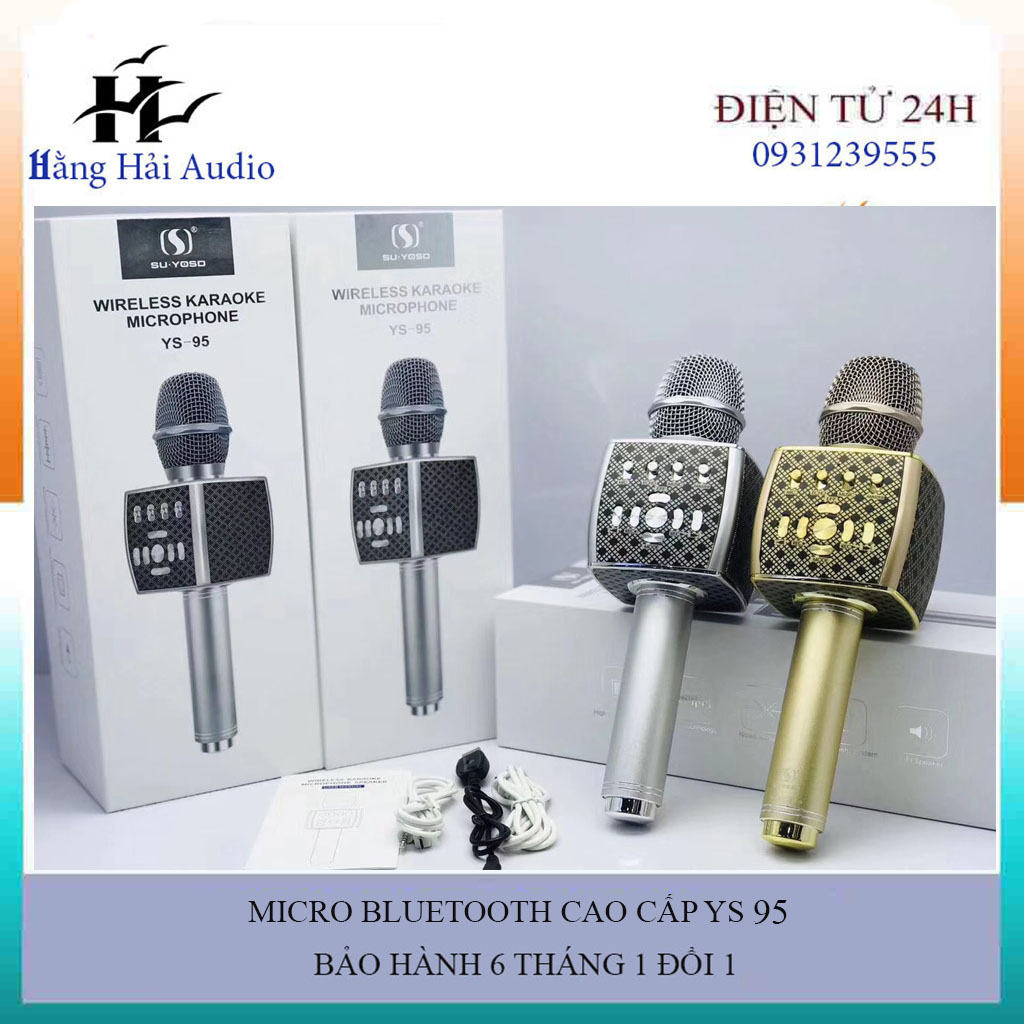 Mic bluetooth hát karaoke YS 95 cao cấp