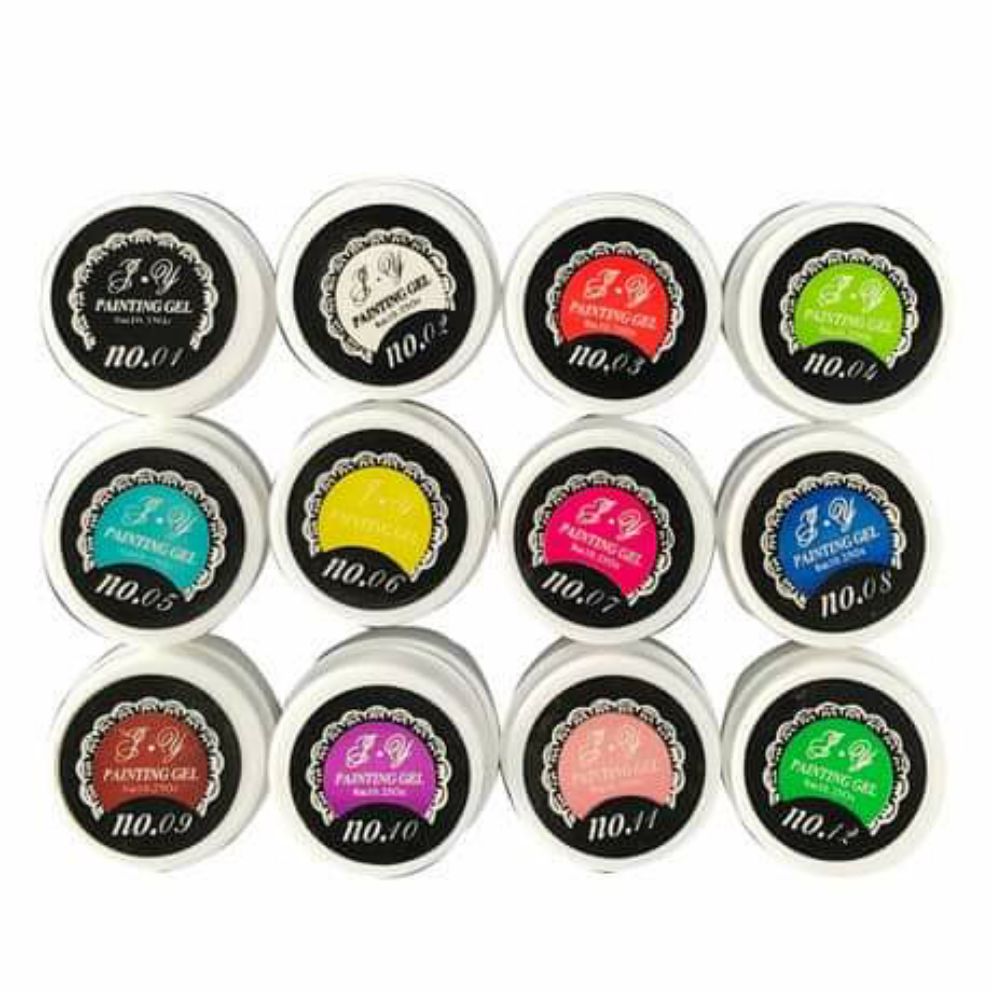 Sét gel vẽ 12 màu chất gel đặc đẹp
