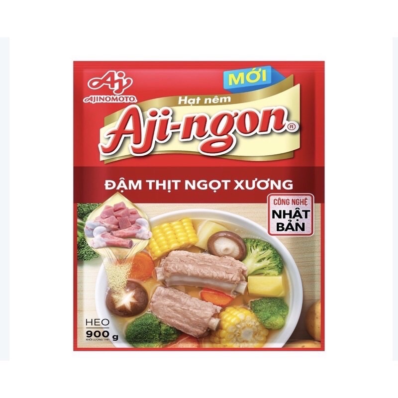 [Free Ship] - Hạt nêm Aji-ngon ngọt đậm đà gói 900g