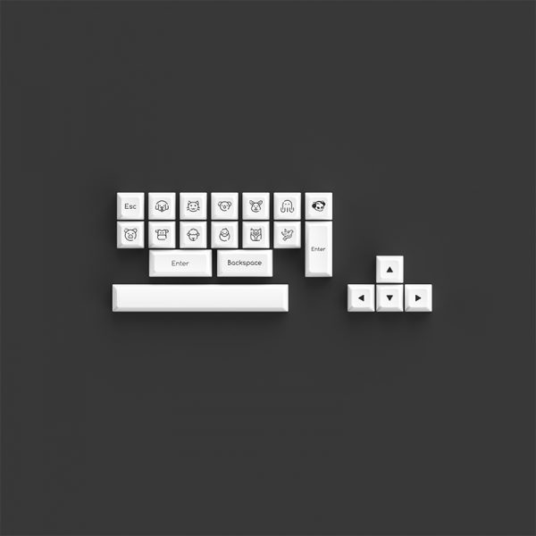 Bộ keycap AKKO Black on White I Black Gold I Ocean Star I White on Black  (ABS Double-Shot/ SAL profile/ 195 nút)