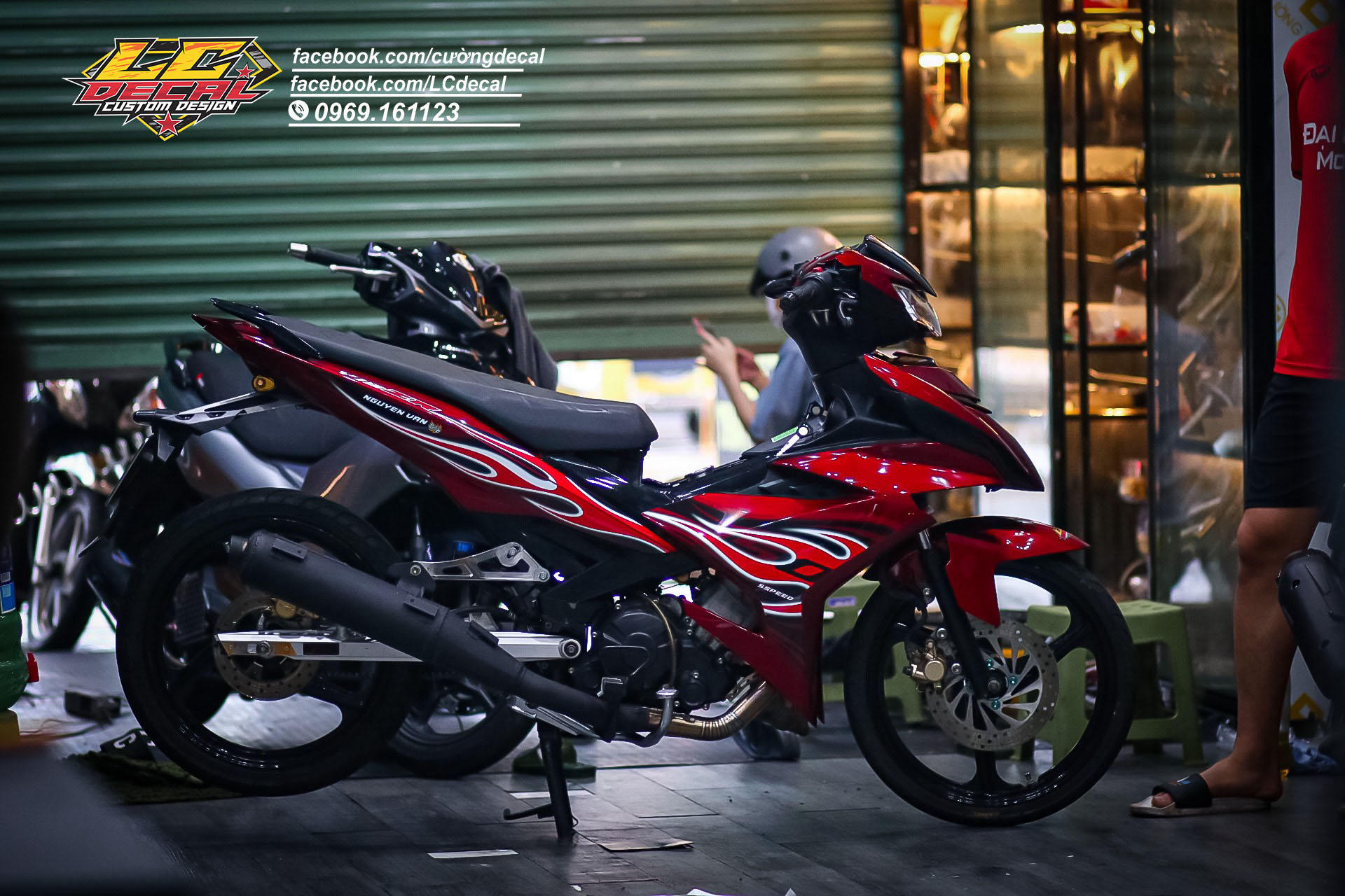 Tem rời exciter150 - mẫu y15zr - tem lửa đỏ nổi bật 2023