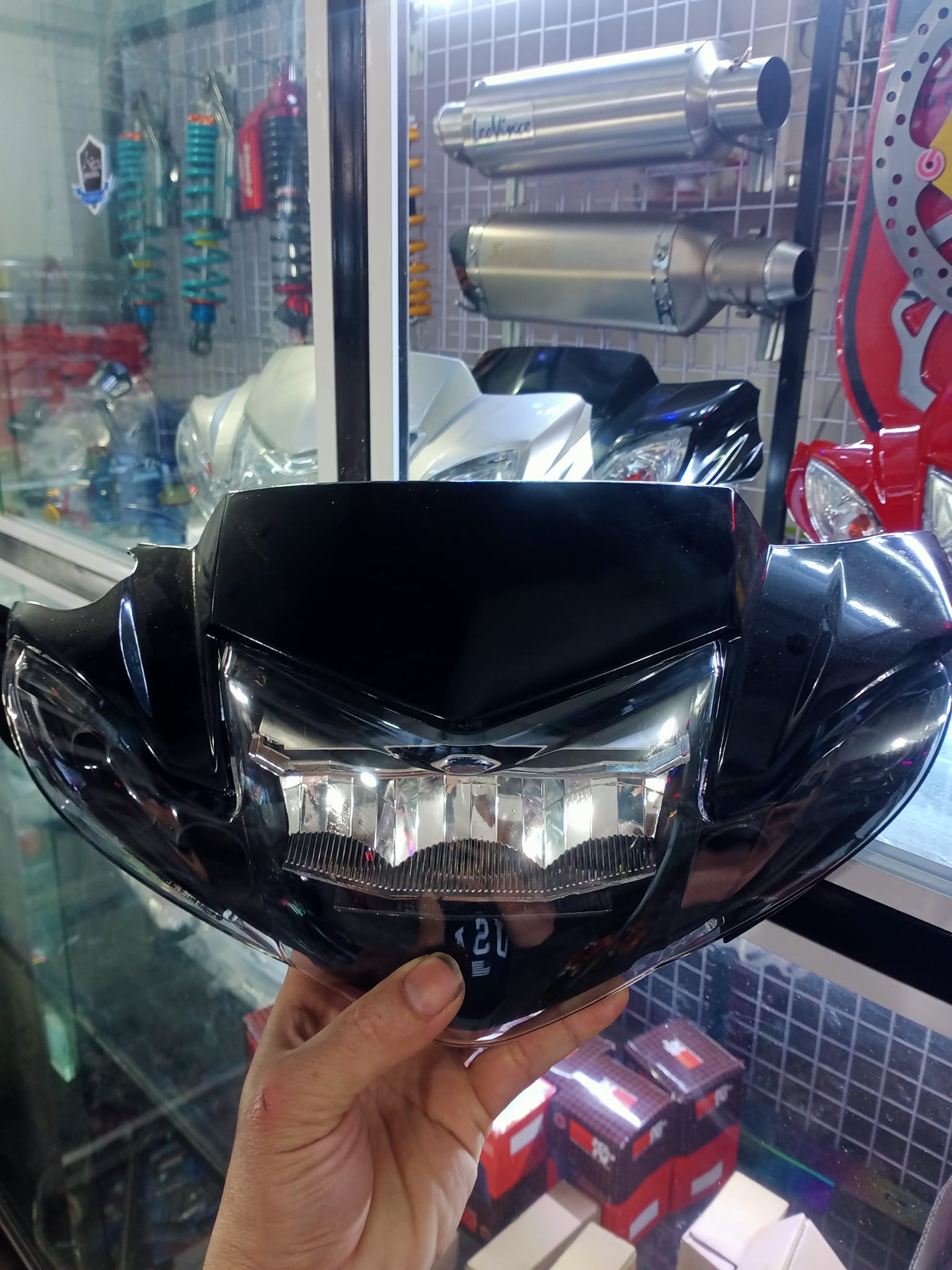 Đầu đèn 2 tầng lắp sirius ốp+chóa
