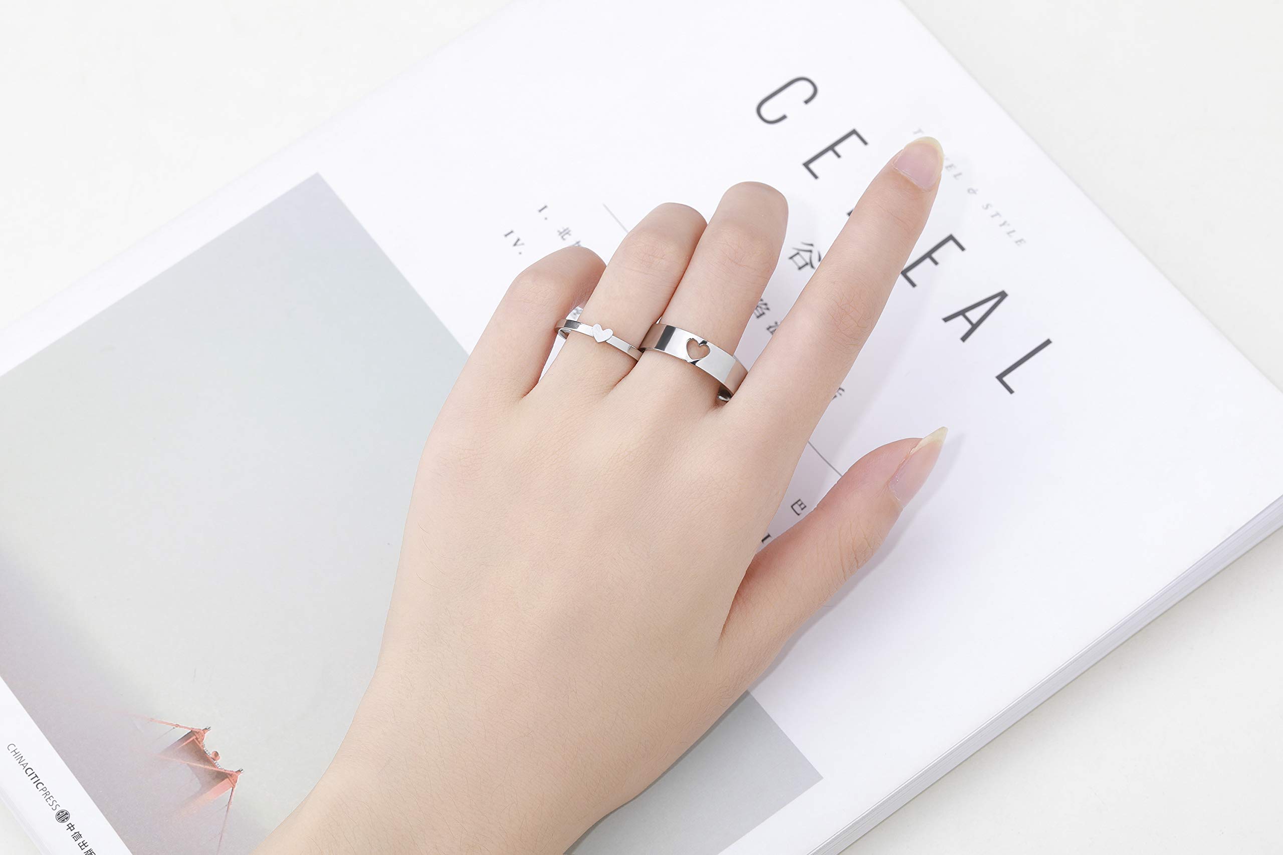 Nhẫn Đôi Trái Tim Nhỏ Bé BẠC HIỂU MINH NC477