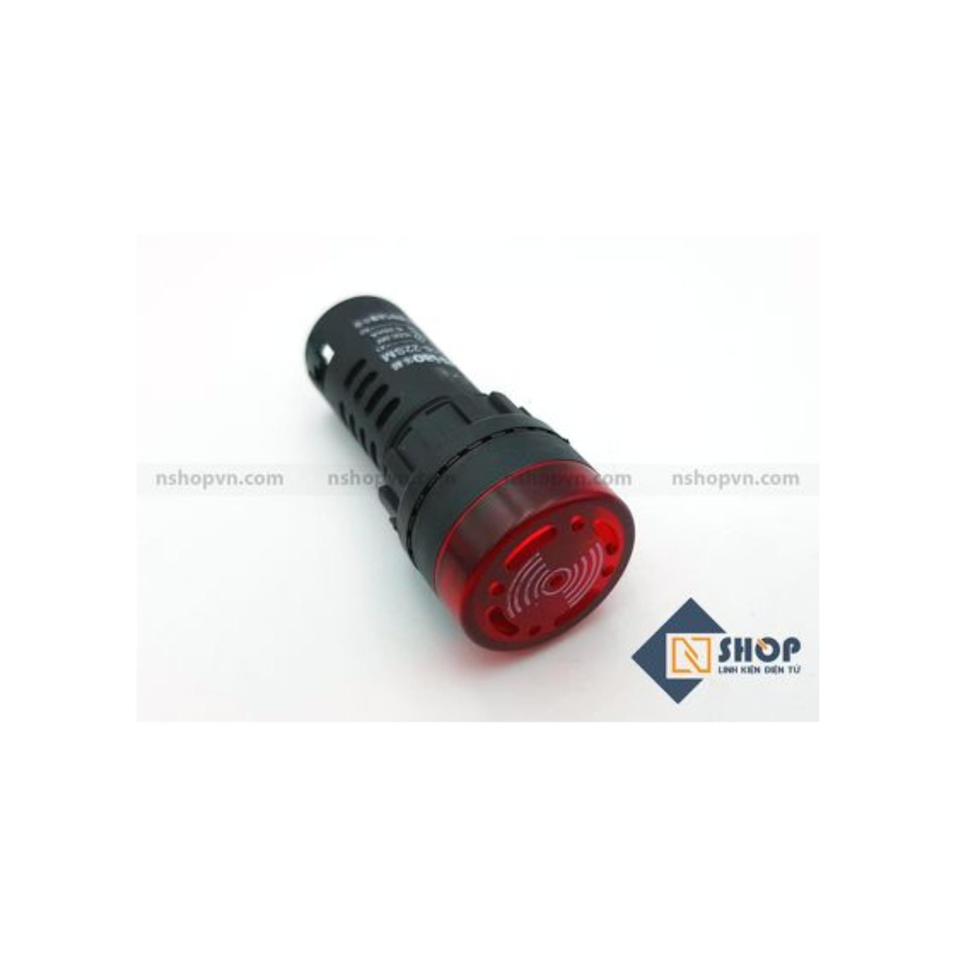 Đèn báo có còi AD16-22SM màu đỏ 220V