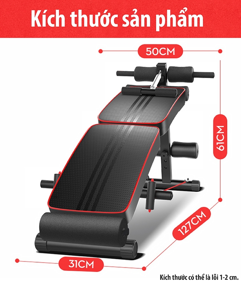 (ẢNH THẬT & VIDEO)BG - Ghế tập bụng cong muse Mẫu Su-119